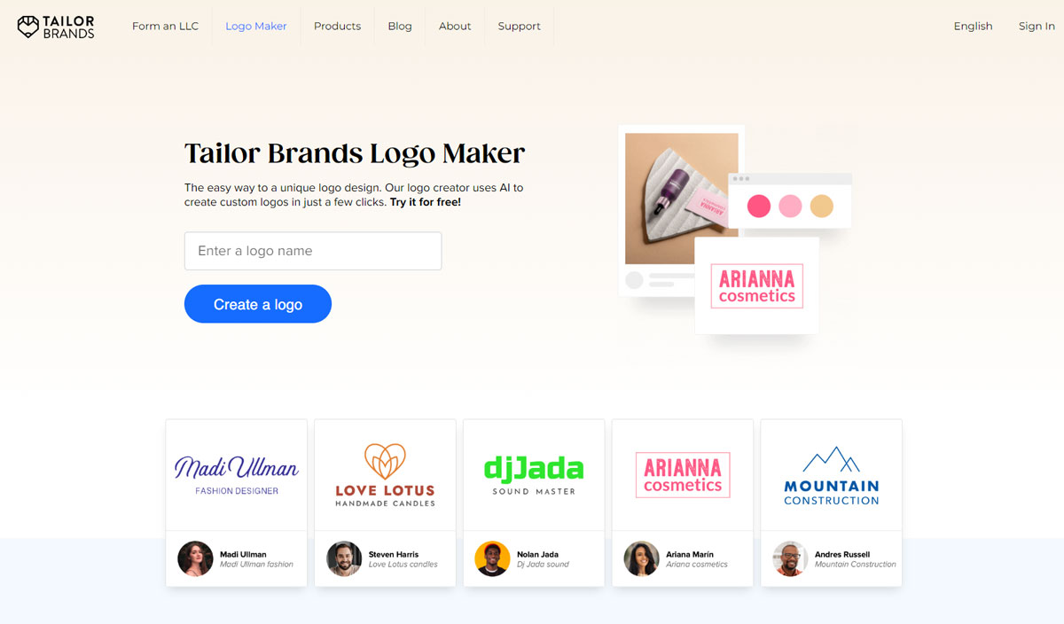 Tailor Brands Logo Maker