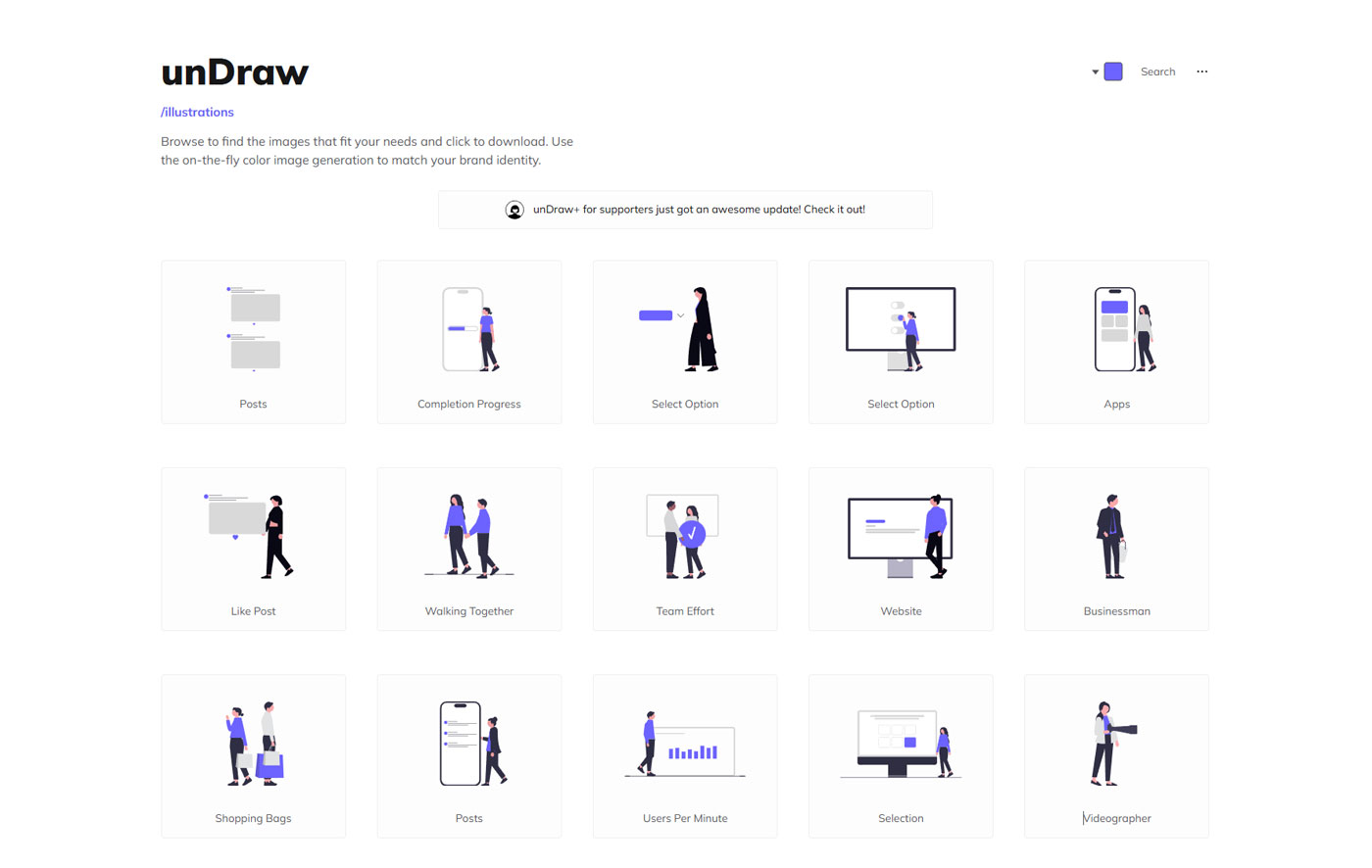 unDraw Website Screenshot